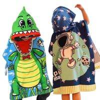 ชุดคลุมอาบน้ำ ผ้าขนหนูสำหรับเด็ก เสื้อคลุมอาบน้ำ ขนา60x120ซมCartoon Towel Hood