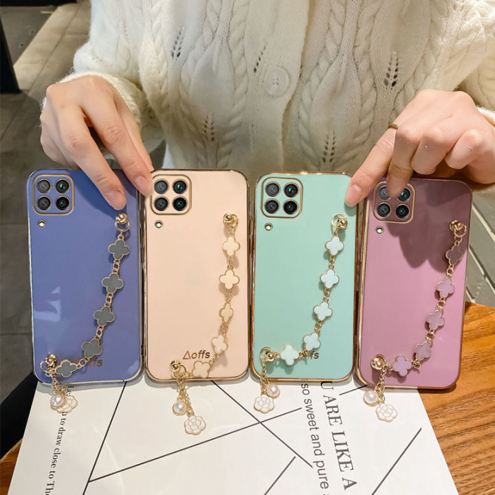 jiefie-เคสโทรศัพท์-huawei-nova-5t-7i-3i-6-se-7-se-8-se-9-se-แฟชั่น-chrome-plated-tpu-soft-cover-สร้อยข้อมือเคสโทรศัพท์