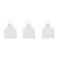 3Pcs 73 x 58 cm Apron Cook Kitchen House Restaurant (White)