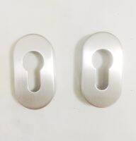 Stainless Steel 304 Round Euro Profile Cylinder Escutcheon OB Hole Rose Lever Handle Rosette PC Escutcheon With Screws