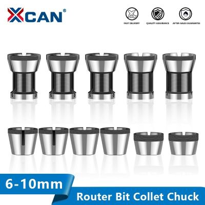 【LZ】 XCAN Router Bit Collet Chuck 6 6.35 7 8 10mm Wood Engraving Trimming Machine Milling Cutter Precision Collet Tool Holder