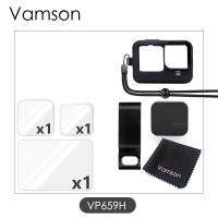 【✷】 Infinityclicks Vamson สำหรับ Hero 9สีดำป้องกันอะแดปเตอร์ซิลิโคนฟิล์มนิรภัยอุปกรณ์เสริมสำหรับ GoPro9 VP659D