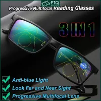 Bifocals Reading Glasses Men Women Smart Zoom Anti Blue Light Presbyopia Eyeglasses Spectacles with Grade PTQ
