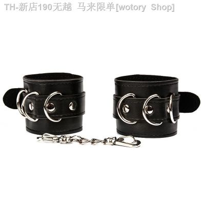 【CW】♗  Pu Leather Handcuff Bdsm Bondage Hand Cuffs Adults Erotic Femdom Slave Restraints Sm Games Fetish Guy Sex Couples