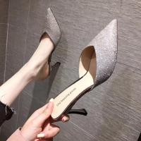 8CM Thick Heel All-match Pointed Sandals Fashion Lazy Slippers Size 34-40