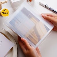 A6 40 Pages Transparent Postcards Sticker Storage Book Picture Album Invoice Bill Memo Photo Paper Card Collection
