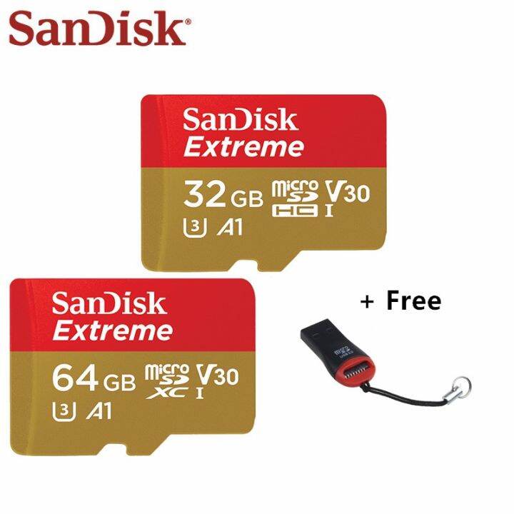 【high quality】Sandisk Extreme Micro SD Card A1 4K Memory Card 32GB 64GB