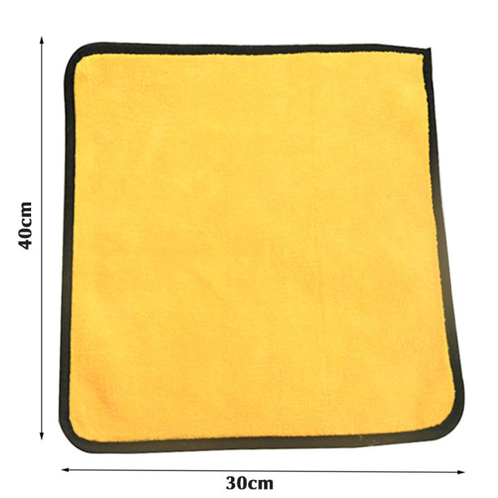 ผ้าขนหนูไมโครไฟเบอร์ทำความสะอาดในรถยนต์ผ้าทำความสะอาดรถนุ่มซับน้ำได้ดีไม่เป็นขุยสำหรับรายละเอียดอัตโนมัติบ้านห้องครัว