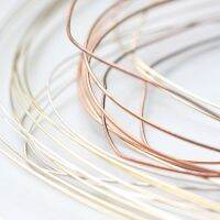 One Meter (3.28 Feet) Half-Hard Plated Brass Wrapping Wire - Round Wire