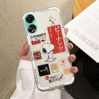 ลายตัวการ์ตูนน่ารักเคสโทรศัพท์ OPPO A78 A58 A38 NFC 4G 5G ปลอกอ่อน OPPOA38 4G ฝาครอบหลังซิลิโคนใส OPPOA78 5G