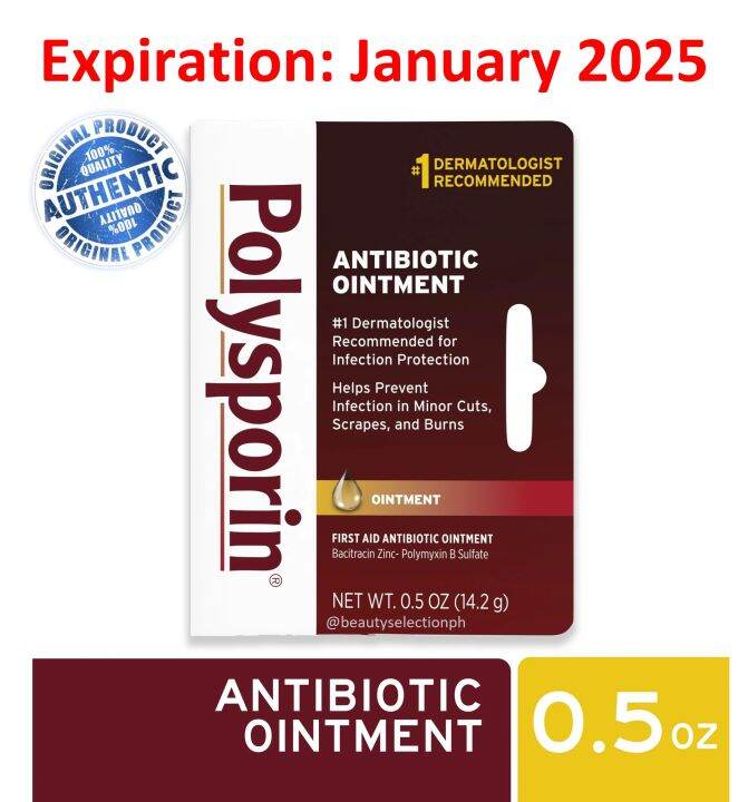 Polysporin First Aid Topical Antibiotic Ointment 0.5 oz Expiration
