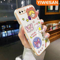 YIWESAN เคสกันกระแทกสำหรับ OPPO F9 F9 Pro F7 F5เยาวชน Realme 2 Pro U1ลายลายการ์ตูนสาวสวยขอบสี่เหลี่ยมจัตุรัสใหม่เคสซิลิกาเจลกันกระแทกเคสมือถือฝาครอบป้องกันเลนส์กล้องถ่ายรูปรวมทุกอย่าง