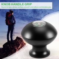 Monopod Walking Stick Knob,Aluminum Alloy Trekking Pole Knob Handle Grip With Compass,Waterproof,High Temperature Resistance