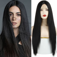 AZQUEEN Synthetic Wigs for Women Long Straight Black Wig Natural Middle Part Wig Heat Resistant Fiber Natural Looking Wig