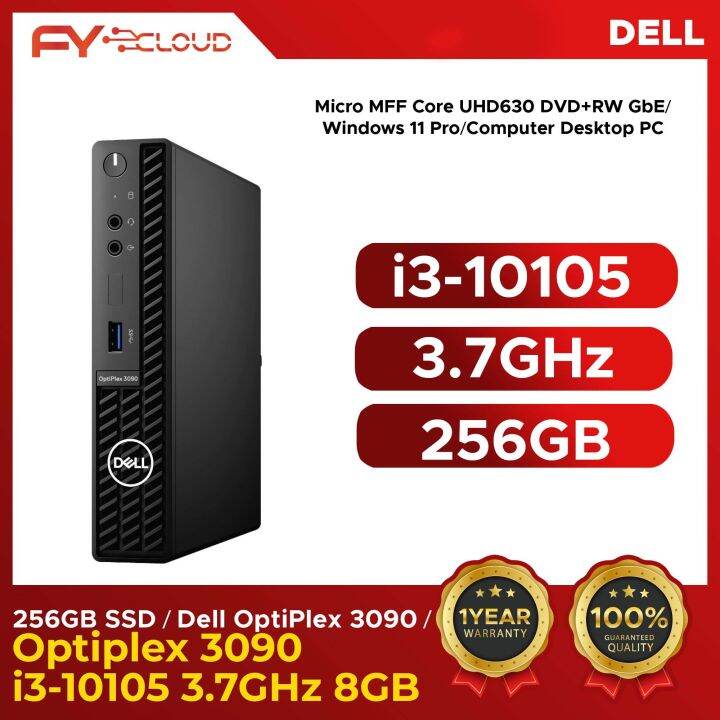 Intel Core Dell I3-10105 10th Gen│16G│256G SATA SSD│Dell Optiplex 3090  Micro Form Factor│Quadcore│2.5