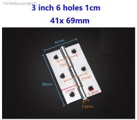 ✘❁☸ 10Pcs Stainless Steel 201 Flat Hinge Cabinet Doors 3 inch 6 holes 41x69mm Windows Hinge Wooden Box Mini Hinge