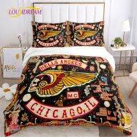 【hot】☒ Movie Hells Angels Motorcycle Customizable Pattern 3 Piece Duvet Cover Set Large and Extra Bed Sheets