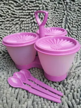 TUPPERWARE BLOSSOM CONDIMATE SET TABLETOP -IN PINK COLOR !!!