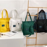 Women Canvas Bag New Design Zipper Shoulder Bag Female Reusable Large Capacity Shopper Tote Ladies Eco Cloth Shopping Bags