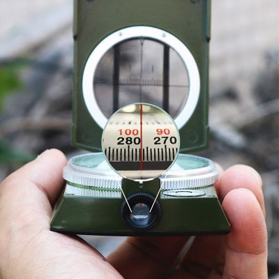 ：“{—— Waterproof High Precision Compass Outdoor Gadget Sports Hiking Mountaineering Professional Military Army Metal Sight