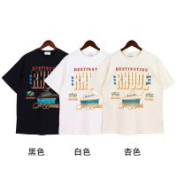 xxReady Stock xx ? Plus Size High Street Rhude New Loose Logo Print Casual Short Sleeve Crew Neck T-Shirt