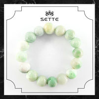 [SETTE] Quartz Bead Bracelet [เซตเต้]กำไลหินนำโชค กำไลผู้ชาย กำไลผู้หญิง สีเขียว ขนาด 12 - 12.5 mm หินแท้ 100% หินมงคล เสริมดวง ใส่แล้วเย็น คล้องจี้ชาร์มเพิ่มได้