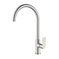 LEDEME Kitchen Faucet 304 Stainless Steel Single Handle Single Hole Modern Deck Mounted Kitchen Faucet Mixers Sink Tap L74008