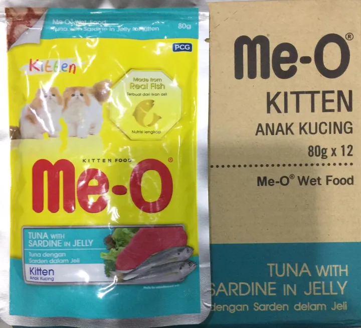 Meo WetFood Kitten Tuna with Sardine in Jelly 80Gram Lazada Indonesia