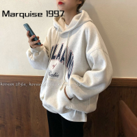 Marquise1997 เสื้อฮู้ด เสื้อแขนยาวอบอุ่น หลวมและสบาย คลาสสิค ทันสมัย แฟชั่น สไตล์ WWY2391BUL 38Z230919