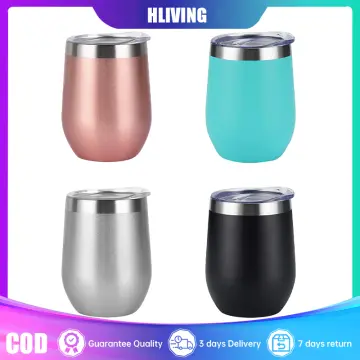 12oz Double Wall Stainless Steel Stemless Insulated Wine Glass Insulated  Wine Tumbler with Lid Durable Insulated Coffee Mug for Champaign Cocktail -  China Swig Cup and Tumbler price