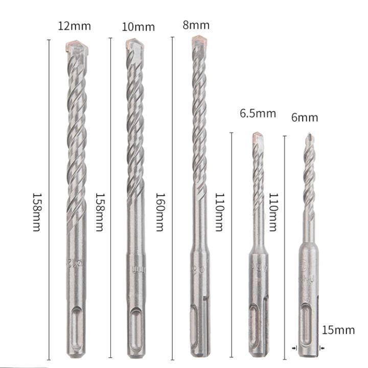 ดอกสว่านโรตารี่-sds-plus-5-ตัว-ชุด-ขนาด-6-6-5-8-10-12-mm-เจาะปูน-เจาะคอนกรีต-ดอกสว่านเจาะปูน-ดอกสว่าน-คุณภาพสูง-5-ชิ้น-พร้อมกล่องกันกระแทก