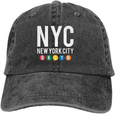 Unisex Adjustable Washed Cotton Caps New York City Hats Distressed Dad Hats Low Profile Baseball Cap for Men Women