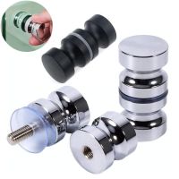 Aluminum Alloy Door Handle 1.1" Dia Single  Glass Door Knob Bathroom Shower Cabinet Double-Sided Handle Pull with Screw Hardware Door Hardware