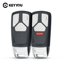 KEYYOU ระยะไกล3 4ปุ่มกรณีกุญแจรถสำหรับออดี้ A4ใหม่ A4L A5 A6L QT S5 Q7 TTS การป้องกันอัตโนมัติอุปกรณ์เปลือกที่สำคัญ