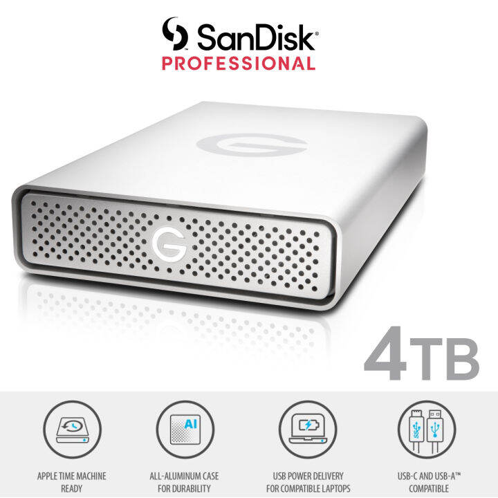 sandisk-professional-g-drive-4tb-enterprise-class-desktop-hard-drive-ultrastar-drive-inside-usb-c-5gbps-usb-3-2-gen-1-sdph91g-hdd-ฮาร์ตดิสก์-ประกัน-synnex-3ปี