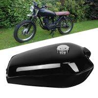 รถจักรยานยนต์ Universal Bright Black Retro Fuel Gas Tank พร้อมฝาครอบสวิตช์ Fit สำหรับ Honda CG125