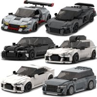 RS6 MOC R8 GT3ความเร็ว RS7รถสปอร์ตบล็อกตัวต่ออิฐรถแข่งแชมป์ของเล่นที่จอดรถ Kado Ulang Tahun สำหรับเด็กผู้ชาย