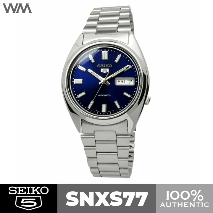 Seiko 5 Sports Classic Datejust Blue Dial Stainless Steel Automatic Watch  SNXS77 SNXS77K1 | Lazada PH