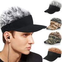 【jw】☂❀ Baseball Cap With Spiked Hairs Wig Fun Toupee Hats Mens Womens Concise Adjustable Hat