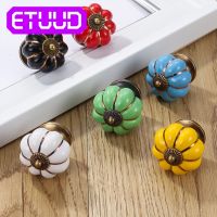 Pumpkin Ceramic Handles 38mm Drawer Knobs Cupboard Door Handles Single Hole Cabinet Handles With Screws Furniture Handles - Cabinet Pulls - AliExpress