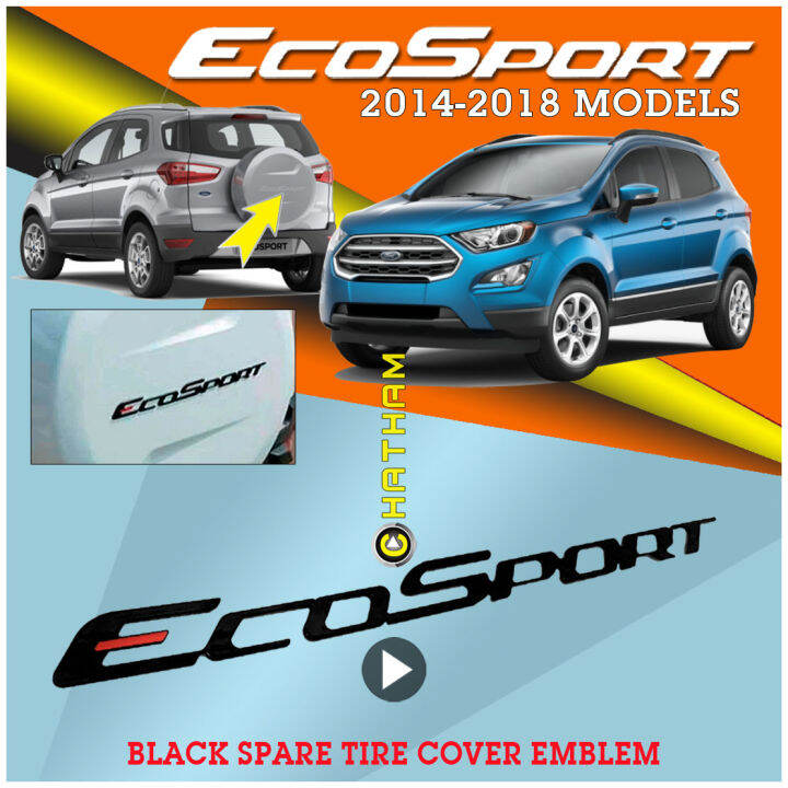 Ford Ecosport 2014 up to 2018 ( Black ) Spare Tire Cover Emblem