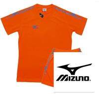 Mizuno เสื้อยืดฟุตบอลแขนสั้นผู้ชาย,XL-3XL มืออาชีพ80514-สีส้ม/แดง/เขียวคอวีผ้าใยถักสารเคมีแห้งเร็ว