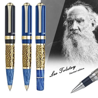 Luxury MB Ballpoint Roller Ball Pen Writer Edition Leo Tolstoy Signature School Office Stationery Fashion Pens