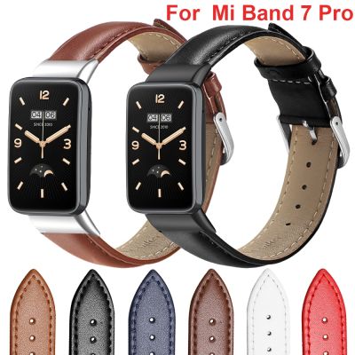 Essidi Leather Watch Band For Xiaomi Mi Band 7 Pro Women Men Bracelet Strap Loop For Mi Band 7 Pro Replacement
