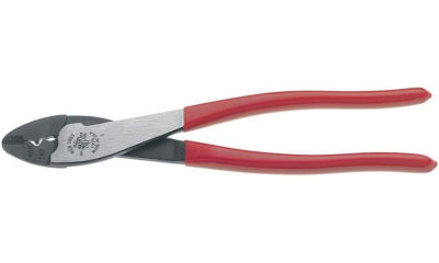 Klein Tools 1005 Cutting / Crimping Tool for 10-22 AWG Terminals and Connectors, Terminal Crimper for Insulated and Non-Insulated Terminals