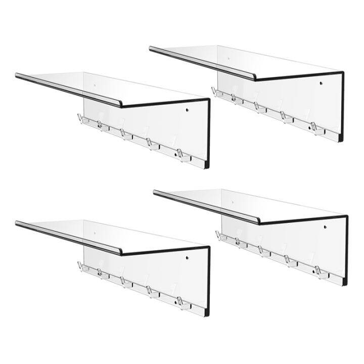 Acrylic Floating Wall Shelf Set Of 4,Wall Mounted Floating Shelves for