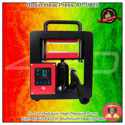 ส่งไว! แรงกด 5 Ton Hydraulic High Pressure Dual 6x12cm heating plate Rosin heat Press Machine AP1905 จัดส่งจากไทย