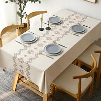 ﹉﹍ Nordic Home Rectangular Tablecloths for Table Party Decoration Bohemian Waterproof Anti-stain Nappe De Table Table Cover Tapete