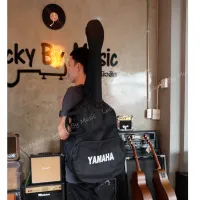 Yamaha กระเป๋ากีตาร์โปร่ง Guitar Bag กระเป๋าผ้ากันน้ำสำหรับใส่กีต้าร์โปร่ง ได้ถึงขนาดกีต้าร์ 41" (Black)