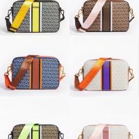 GUESS new European and American retro trend printing camera bag small square bag thick shoulder strap hit color single shoulder messenger bag